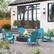 Alt View 8. Outsunny - Adirondack Chair, Outdoor Fire Pit and Porch Seating, Classic Log Lounge w/ Built-in Cupholder - Sky Blue.