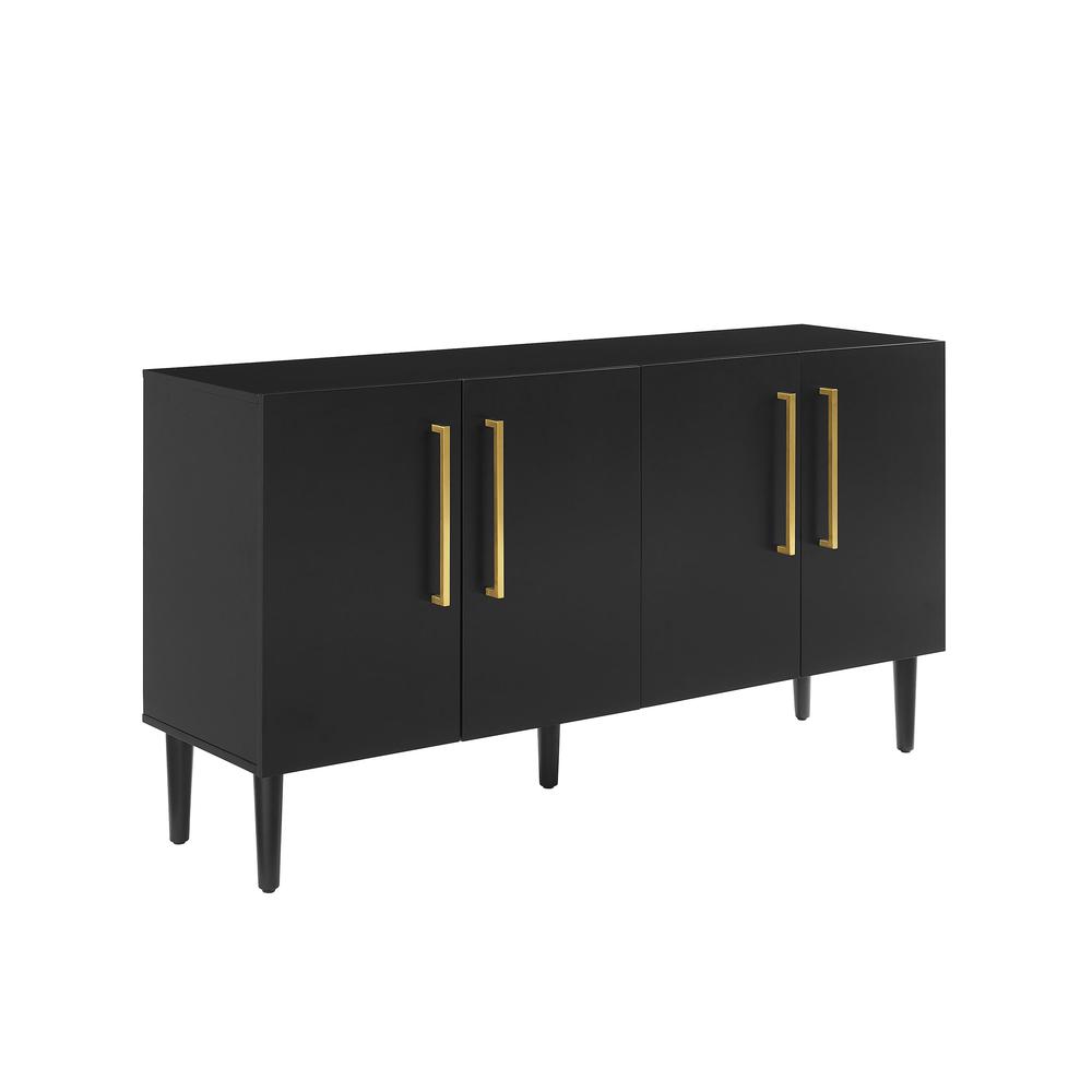Left. Crosley Furniture - Everett Sideboard - Matte Black.