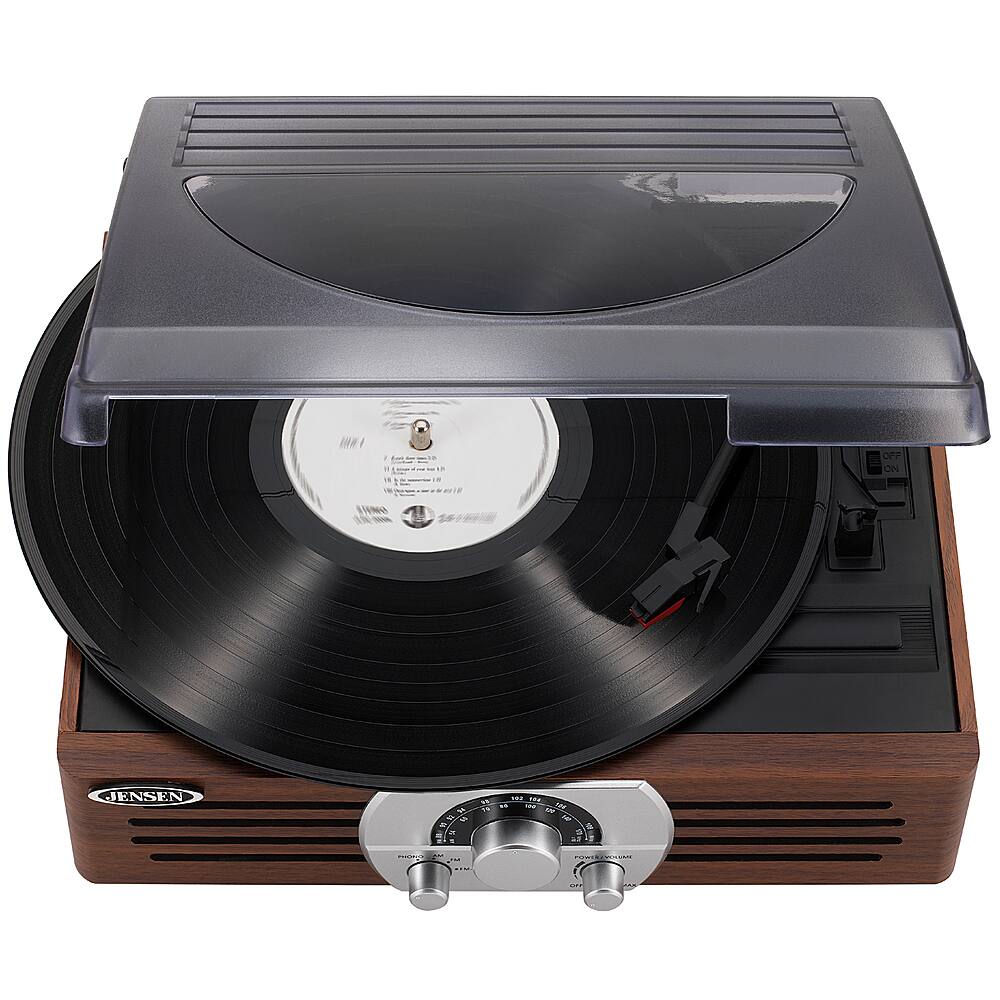 Alt View 11. Jensen - 3-Speed Stereo Turntable - Brown.