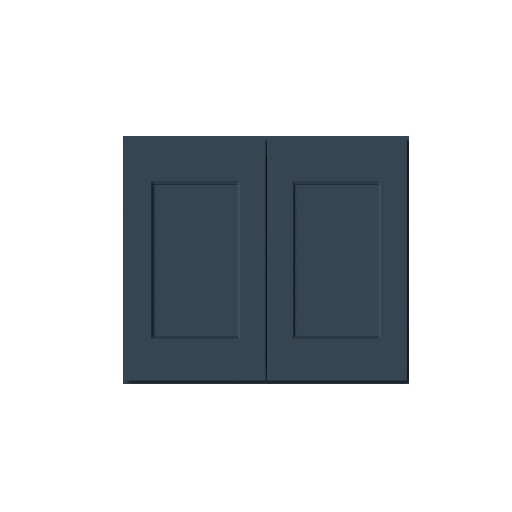 Alt View 1. Boyel Living - 33-in W x 18-in H x 12-in D Shaker RTA Kitchen Wall Cabinet with Soft-Close - Charcoal Blue.