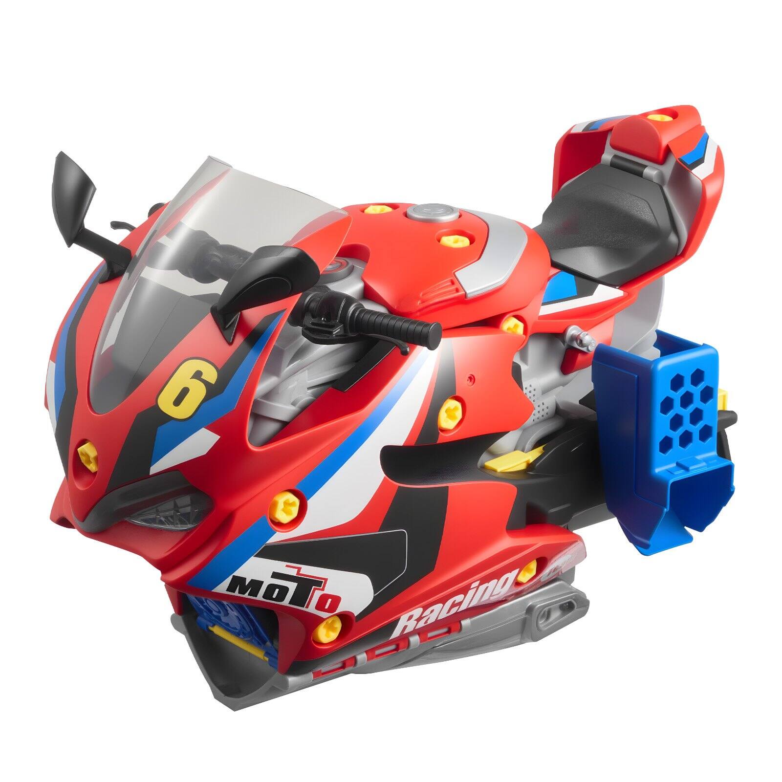 Alt View 9. Glintex - Motorcycle Engine Toy for Kids, 25PCS Mechanic Repair Playset with Lights, Sounds, Removable Parts & Racing Simulation.
