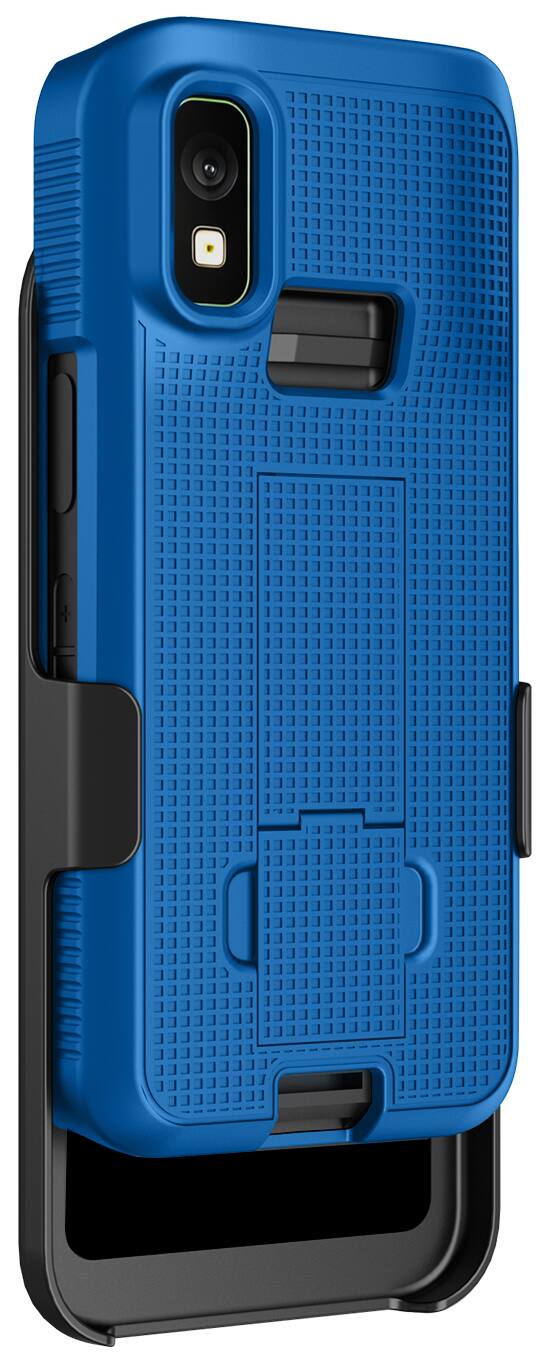 Alt View 9. Nakedcellphone - Combo for Zebra TC501 Mobile Computer Scanner - Case with Stand and Belt Clip Holster - Blue.