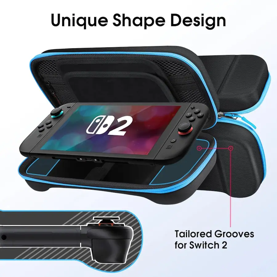 Kitcheniva Shockproof Carrying Case For Nintendo Switch 2 (2025) Black ...