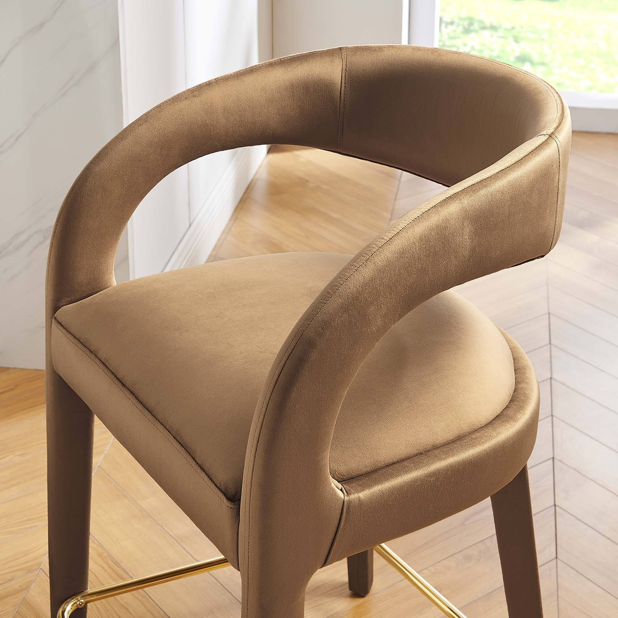 Alt View 6. Modway - Pinnacle Performance Velvet Counter Stool Set of 2 by Modway - 0.