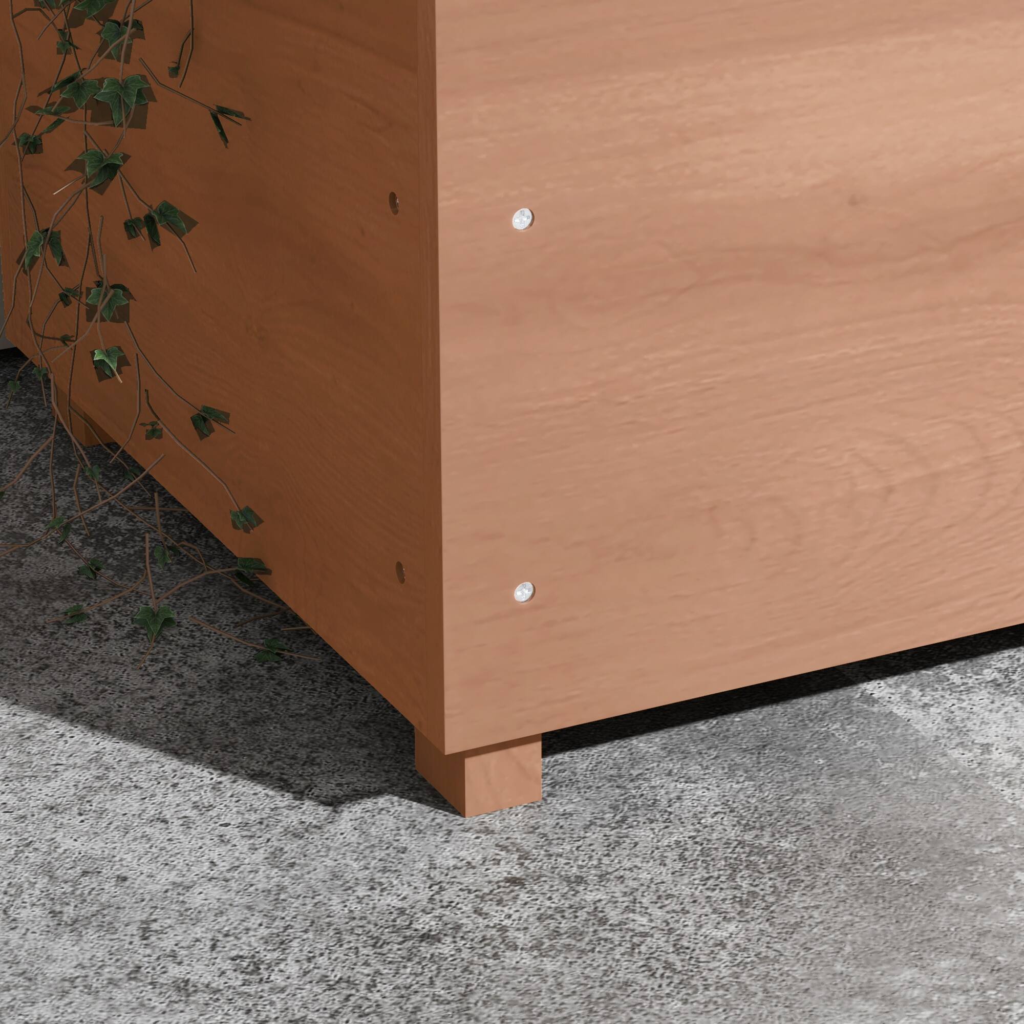 Alt View 8. Outsunny - Raised Garden Bed with Arch Trellis for Vine Climbing Plants, Hanging Flowers, 70.75" Tall Outdoor Wood Planter Box - Brown.