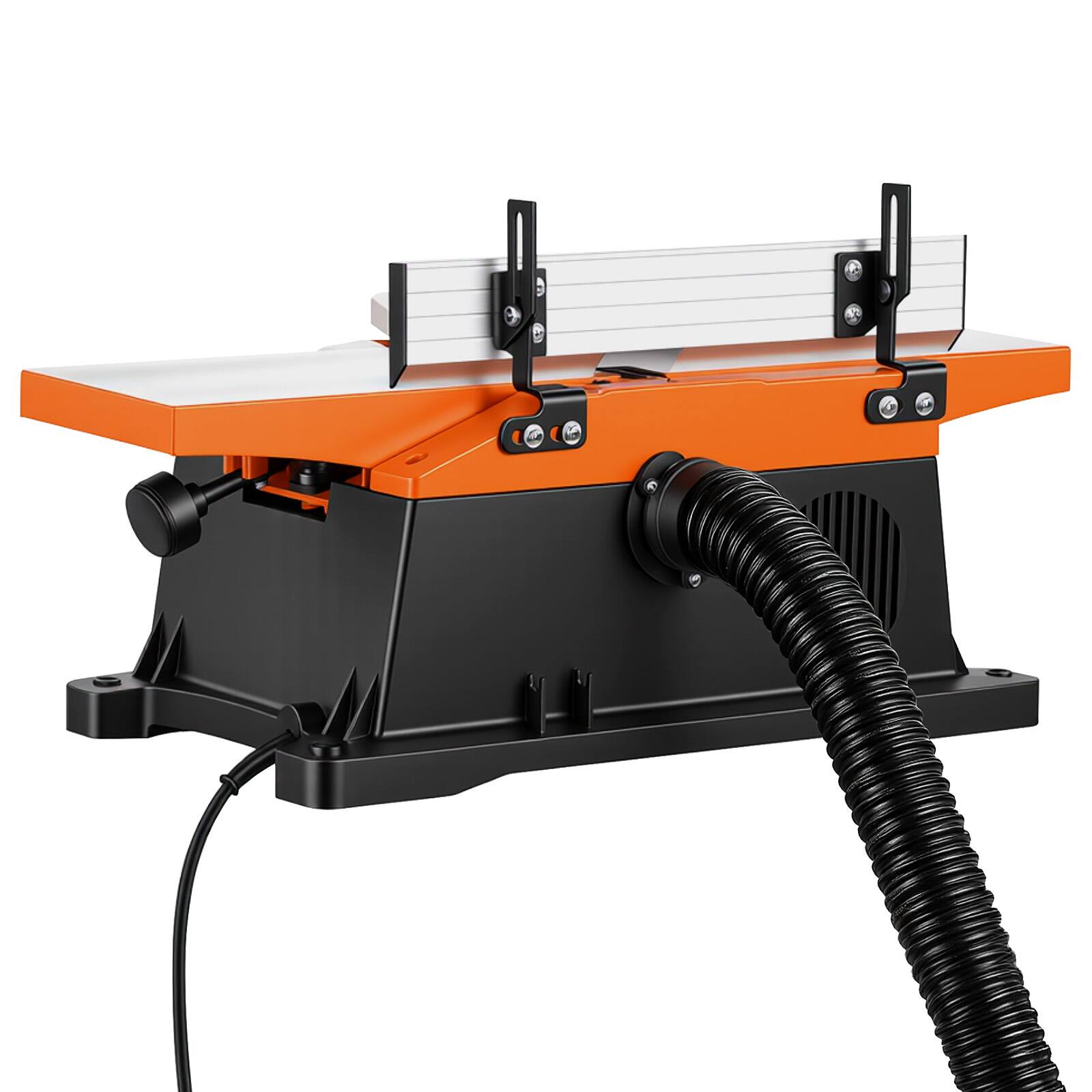 Alt View 5. VEVOR - Benchtop Jointer, 6 in, 2 HP 12000 RPM Bench Top Wood Jointer, with Straight Cutterhead, 2 HSS Blades, 6 x 23 in Cast - Black + Orange.