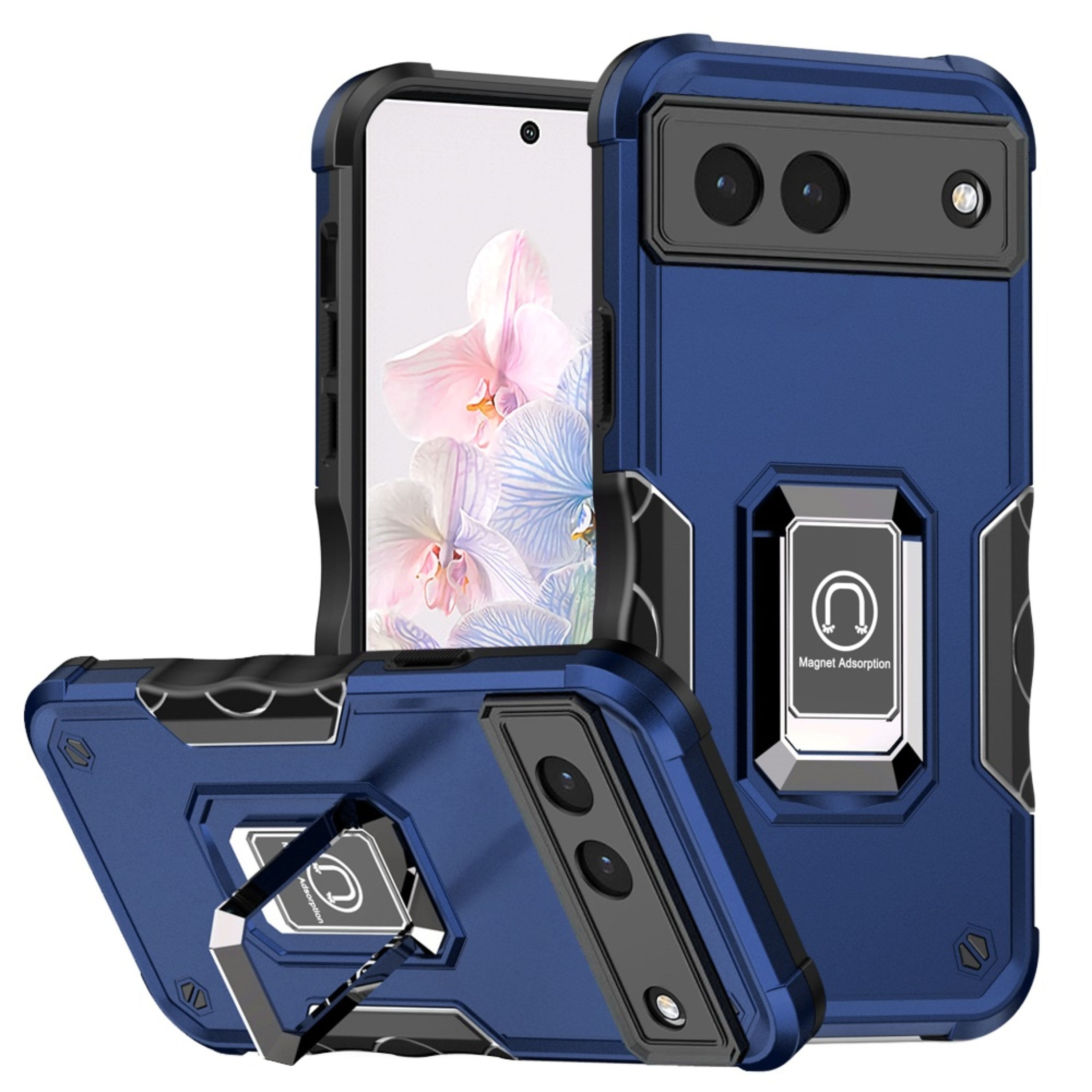 Kitcheniva - Dual-Layer Magnetic Ring Stand Grip Case For Google Pixel 7 - Blue price history on PriceWatchPro