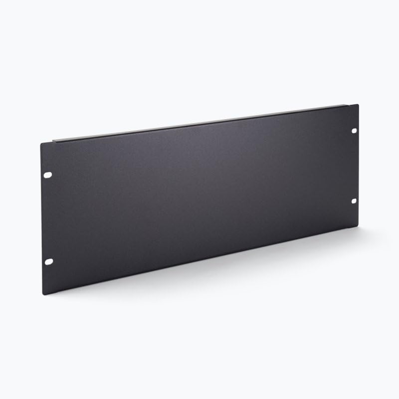Angle. On Stage Stands - On-Stage Blank Rack Panel, 4U (RPB4000) - Black.