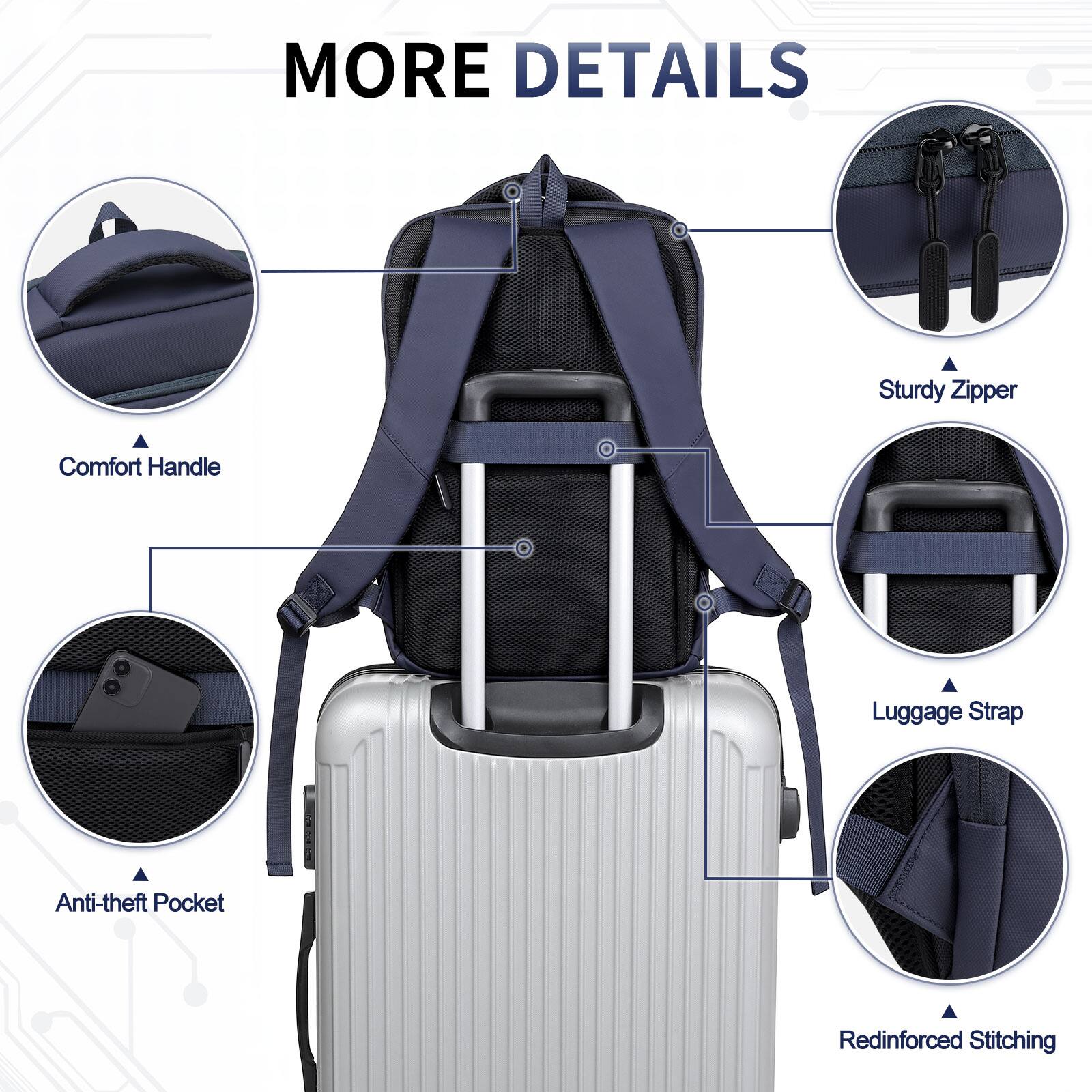 MORE DETAILS

- Sturdy Zipper
- Comfort Handle
- Luggage Strap
- Anti-theft Pocket
- Reinforced Stitching