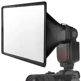 Neewer - 11"x8" Universal Flash Softbox - Collapsible Light Diffuser for Speedlights & Studio Strobes
