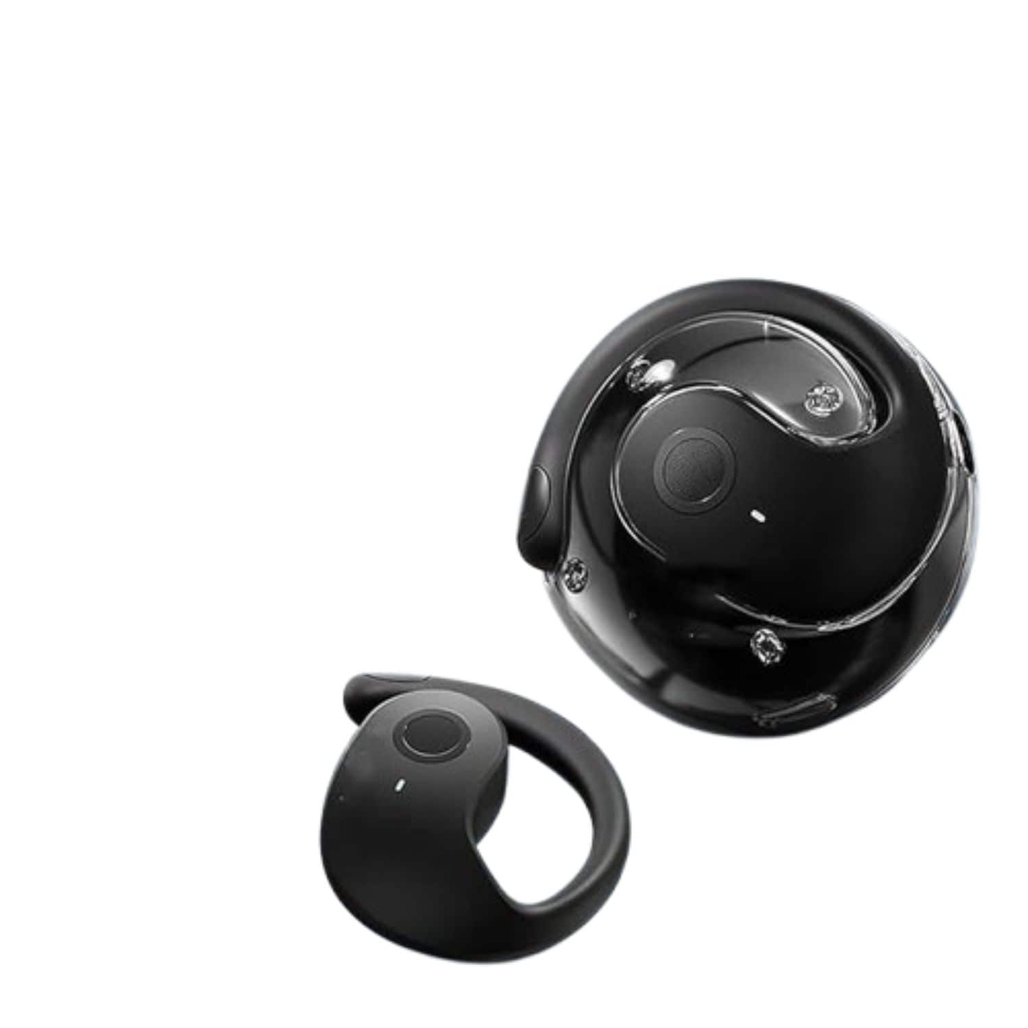 Alt View 3. Cluzine - Wireless Ear Clip Earbuds with Mic, 120H Playtime, Sweatproof & Touch Control.