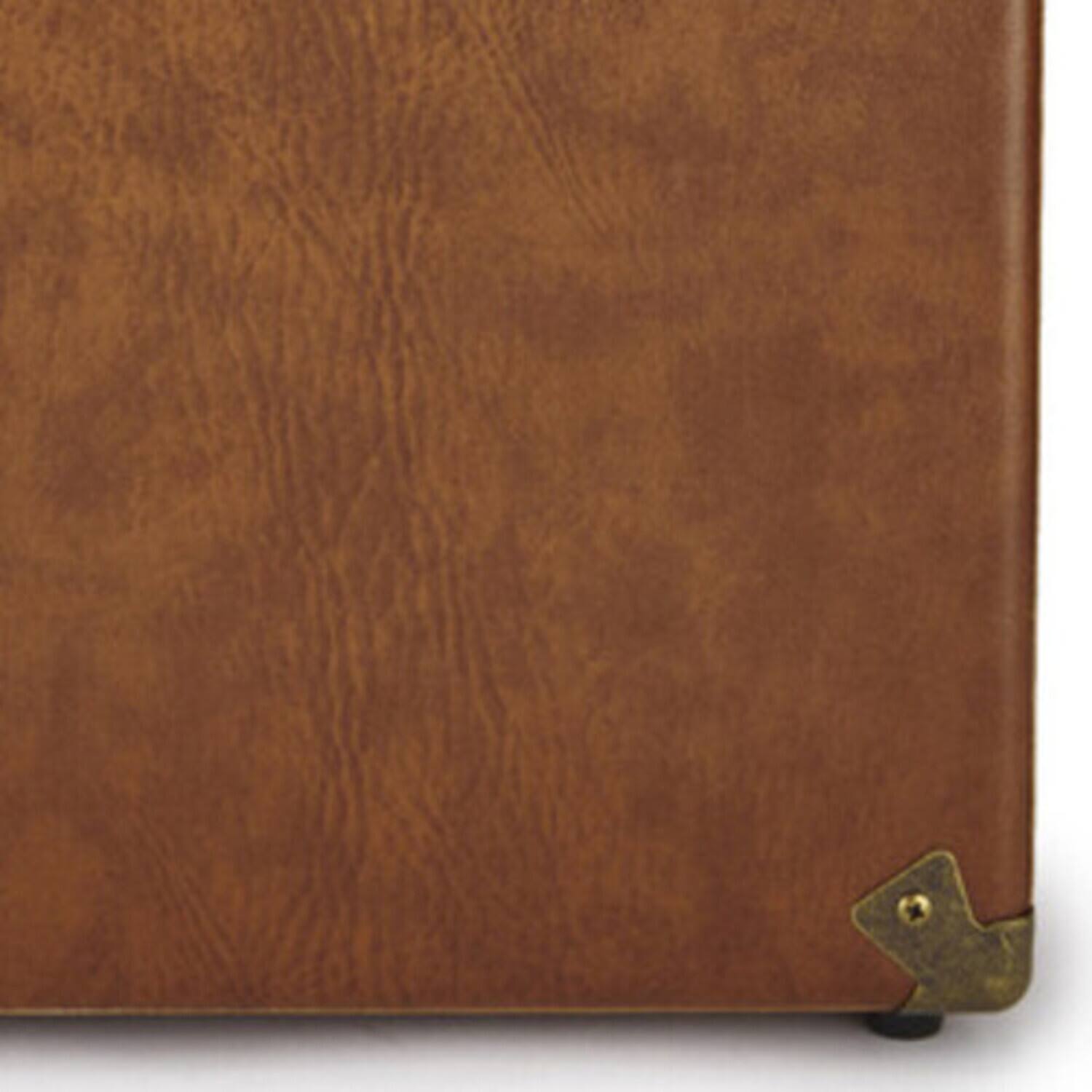 Alt View 1. PopMarket - GPO Retro SWB18BRO 12" Vinyl Record Case 35 Count Capacity with Removable Lid - Brown   - VINYL ACCESSORIES - Brown.