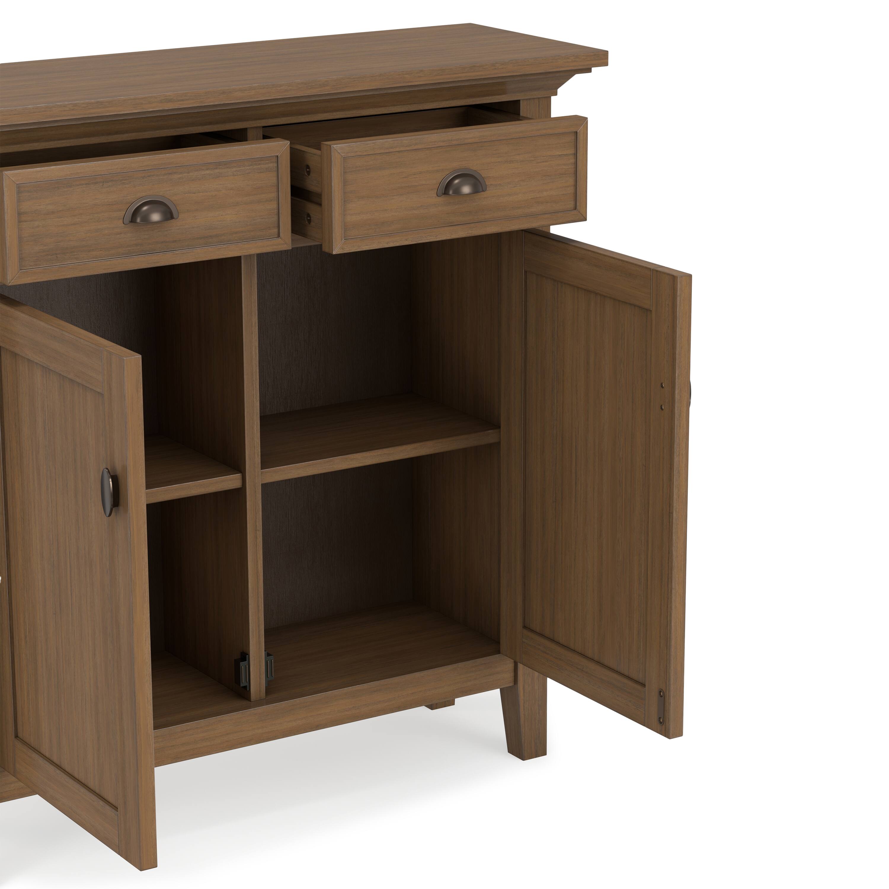 Alt View 5. Simpli Home - Simpli Home Redmond SOLID WOOD 36 inch Wide Transitional  Entryway Storage Cabinet in Rustic Natural Aged Brown - Rustic Natural Aged Brown.