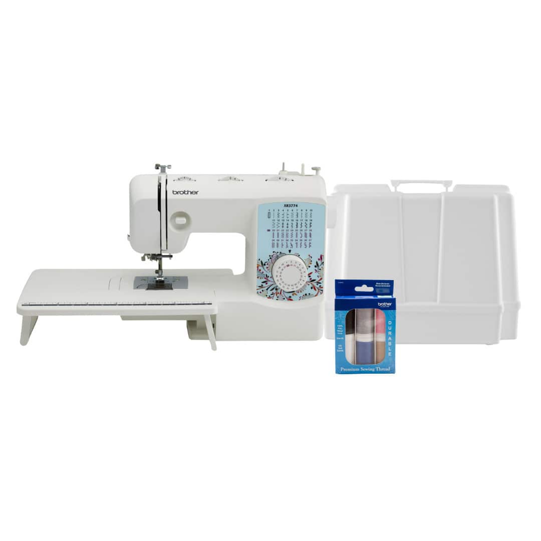 Brother - XR3774 Wide Table Sewing and Quilting Machine Bundle with Hard Case