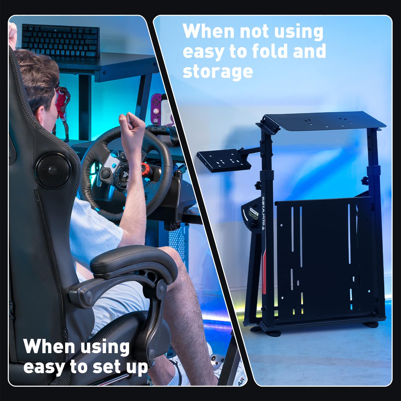 When not using easy to fold and storage
When using easy to set up