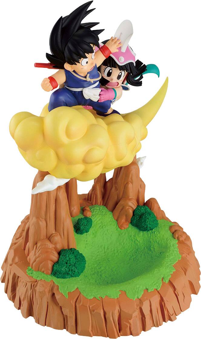Left. Bandai - Son Goku & Chichi - Fantastic Adventure 2 - Dragon Ball - 5.9" Ichibansho Figure.