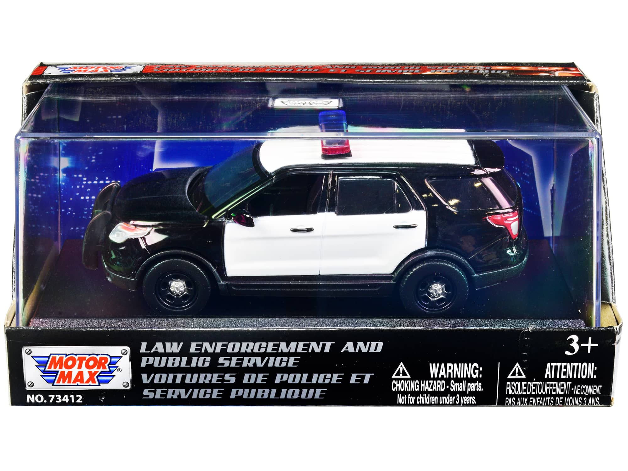 2015 Ford Police Interceptor Utility Plain Black and White 1/43 Diecast Model Car by Motormax price history on PriceWatchPro