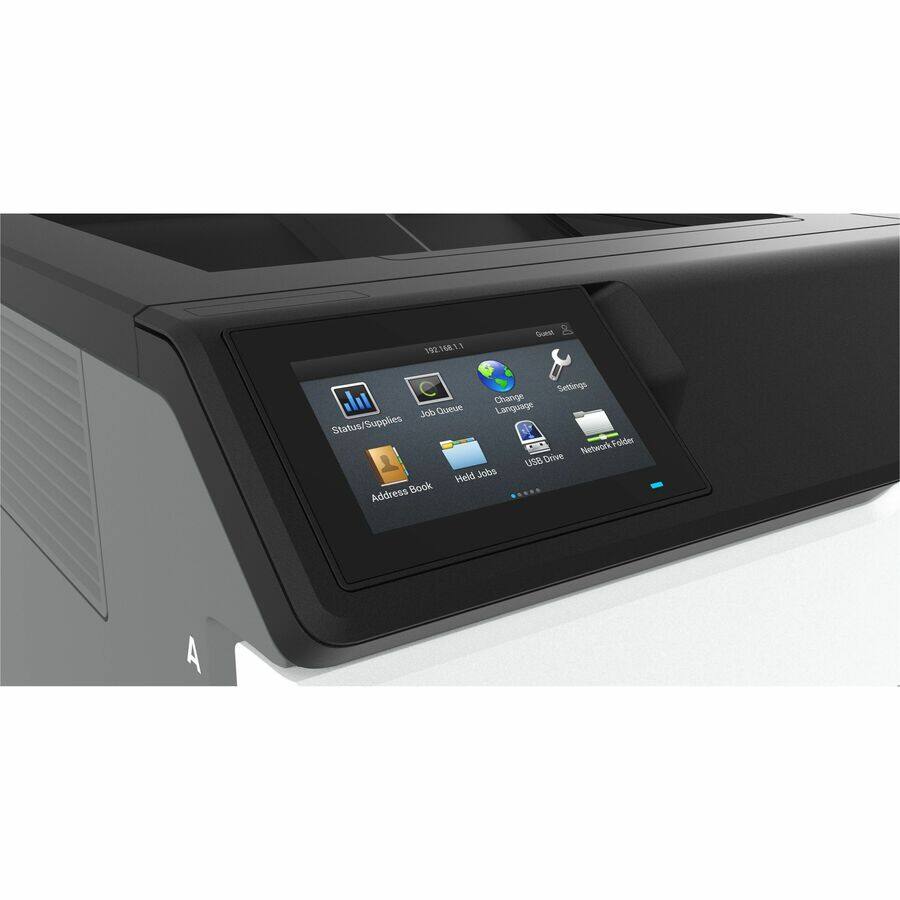 t2 92M61. 1481 N Suest Settings Change dot. Queue Language Status Supplies Network Failures 1 UB Drive Held Jobs Address Book