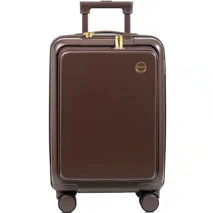 Front. Champs - Onyx Collection Carry-on Luggage Case - Brown.