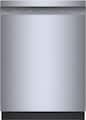 Bosch - 100 Series 24" Front Control Smart Built-In Stainless Steel Tub Dishwasher with PrecisionWash, 48 dBA - Stainless Steel