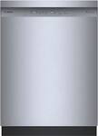 Bosch - 100 Series 24" Front Control Smart Built-In Tub Dishwasher with PrecisionWash, 48 dBA - Stainless Steel