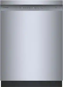 Bosch - 100 Series 24" Front Control Smart Built-In Tub Dishwasher with PrecisionWash, 48 dBA - Stainless Steel