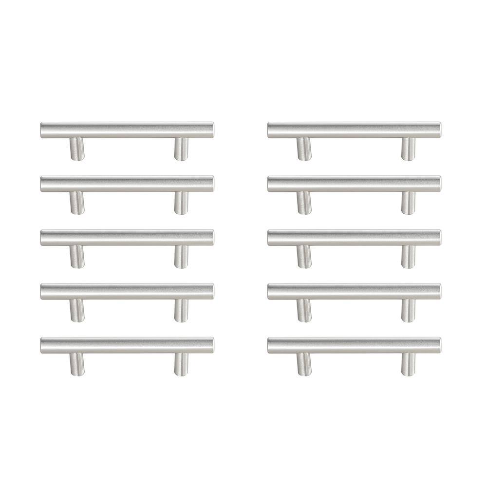 Alt View 2. Elegant Decor - Quinn 3" Center to Center Brushed Nickel Bar Pull Multipack (set of 10) - Brushed Nickel.