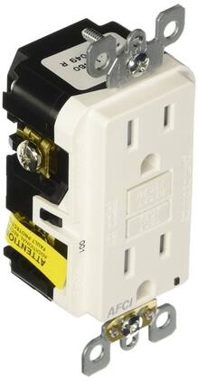 Leviton - AFCI Tamper-Resistant 15A 120V Duplex Outlet SmartlockPro - White