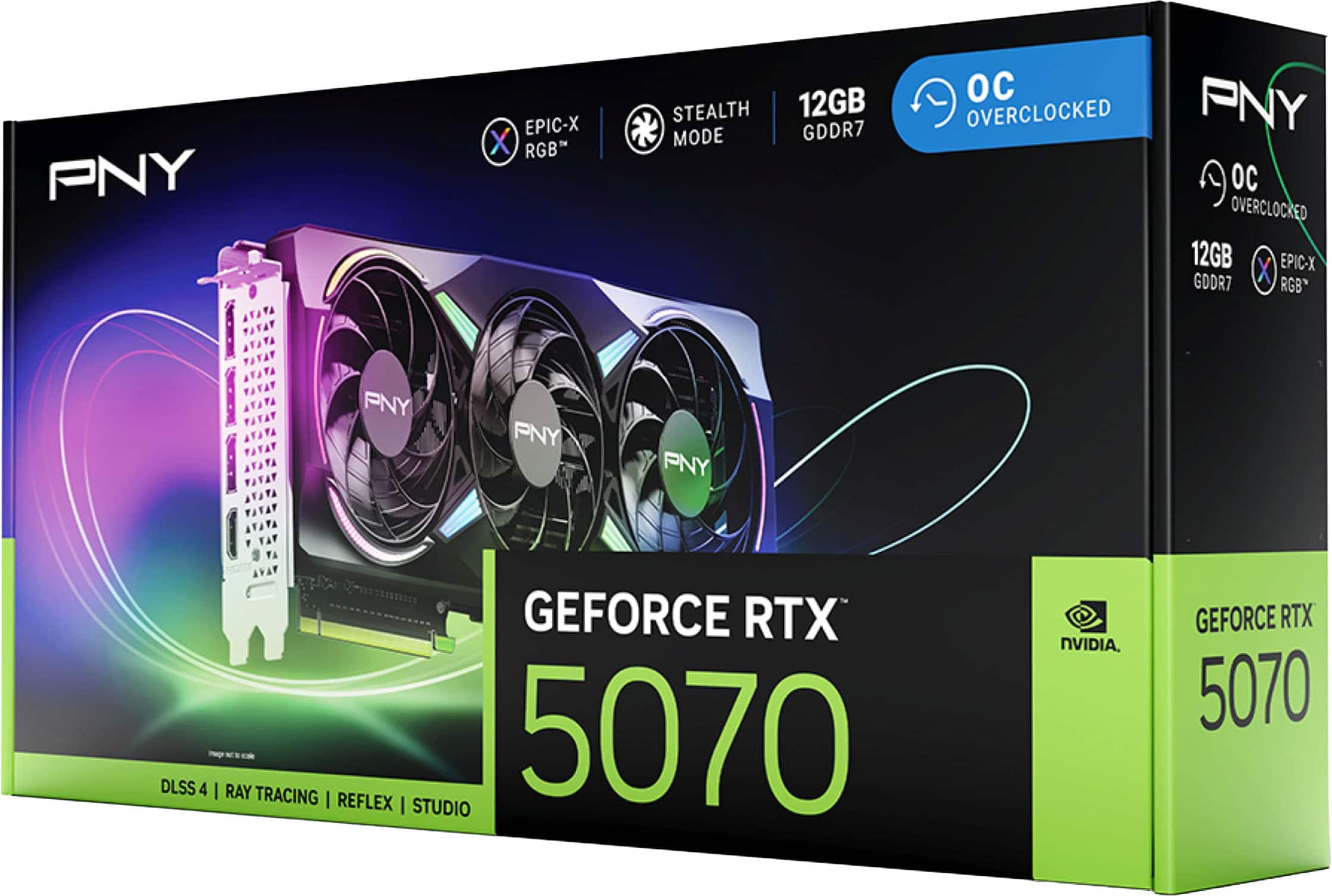 PNY GeForce RTX 5070 12GB ARGB OC GDDR7 PCI Express 5.0 Graphics