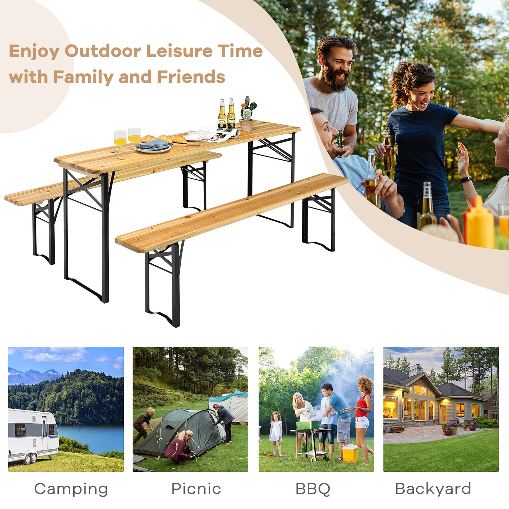 Enjoy Outdoor Leisure Time with Family and Friends

Camping  
Picnic  
BBQ  
Backyard