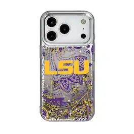 Keyscaper - NCAA - LSU Tigers iPhone Glitter Paisley Design Case - 13 - Multicolor