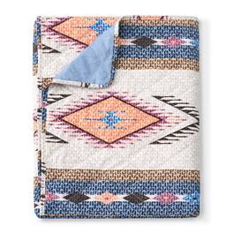 Greenland Home Fashions - Cheyenne 100% Cotton vibrant Southwestern patterns Accessory Throw 50" x 60" - Spirit