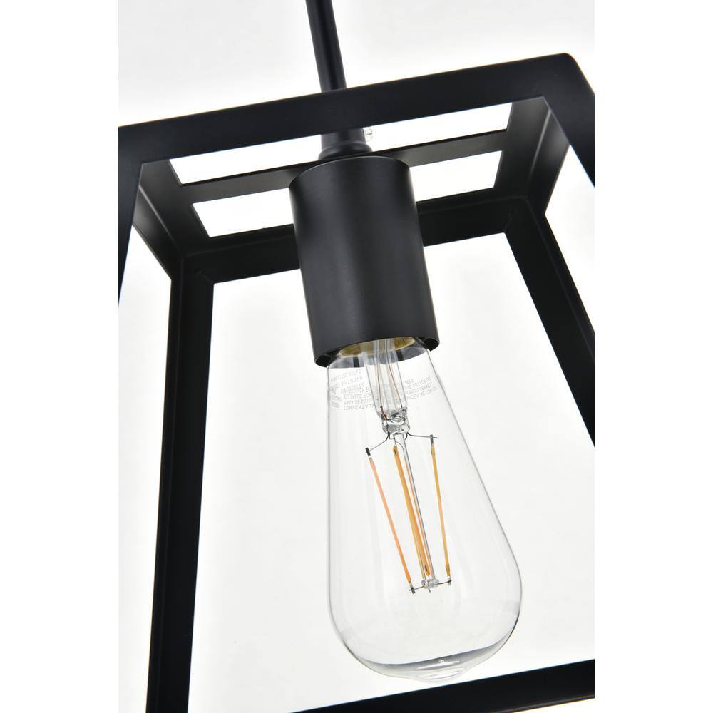Alt View 1. Living District - Resolute 1 light black Pendant - Black.