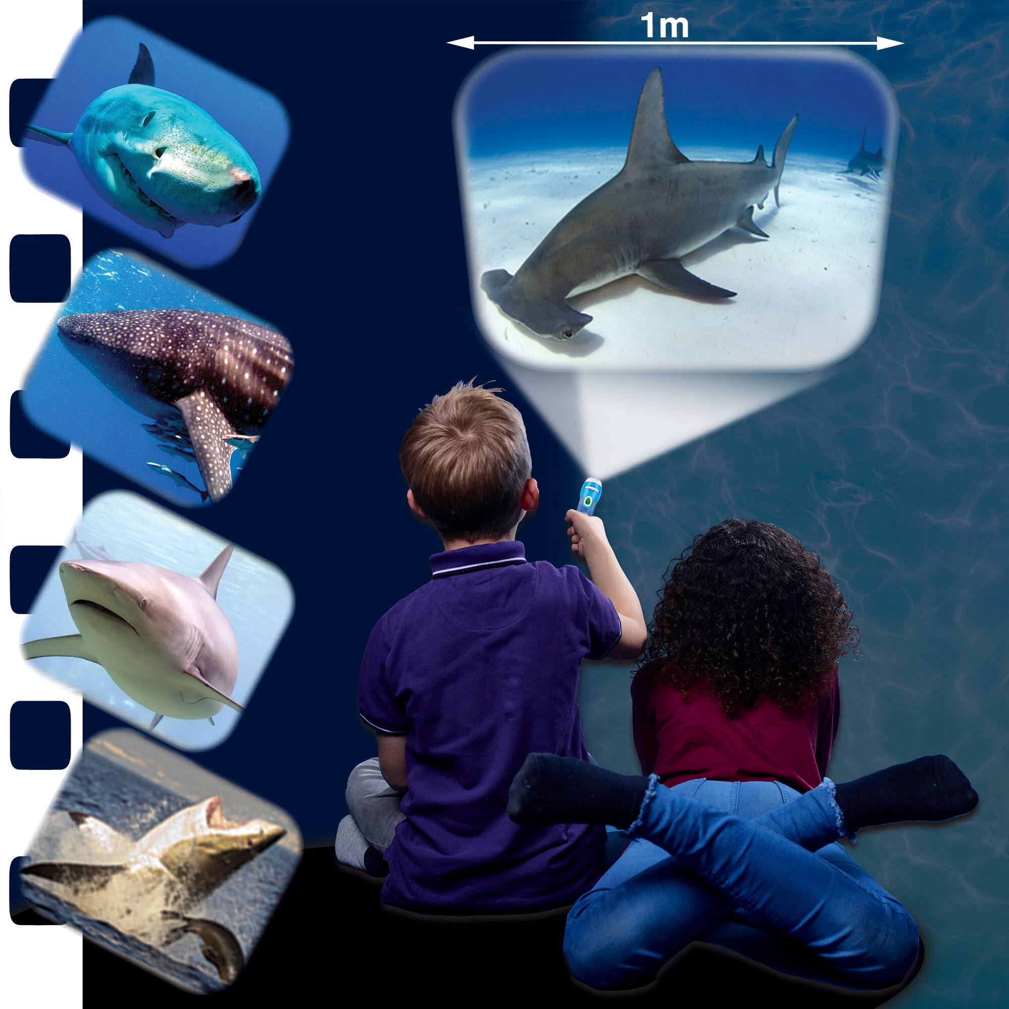 Alt View 1. Brainstorm Limited - Brainstorm Toys: Shark Torch & Projector - Ages 3+.