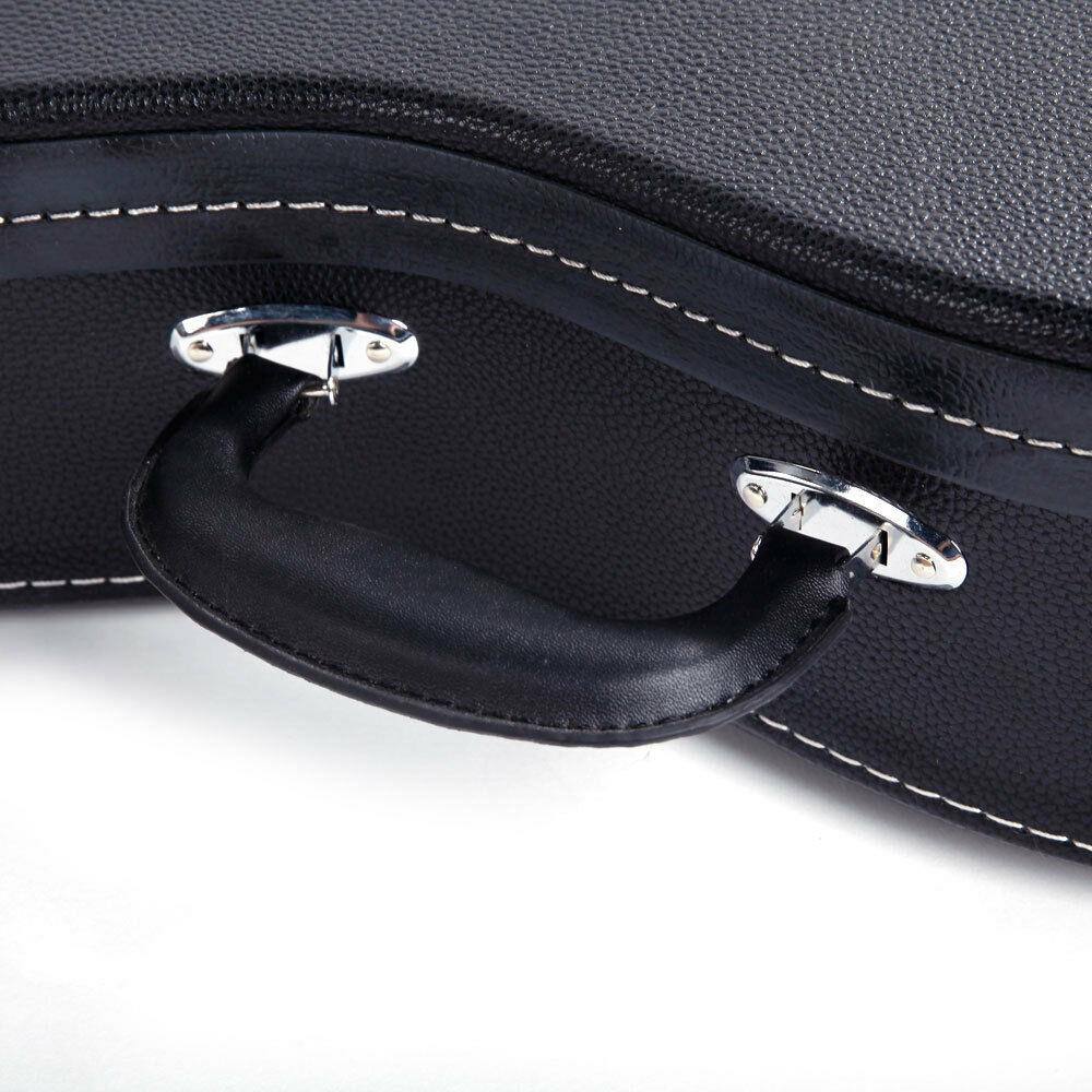 Alt View 1. Winado - A-Style Mandolin Hard Case, Deluxe Leather Hard-Shell Carrying Case, Wooden Protective Case with Plush Interior.