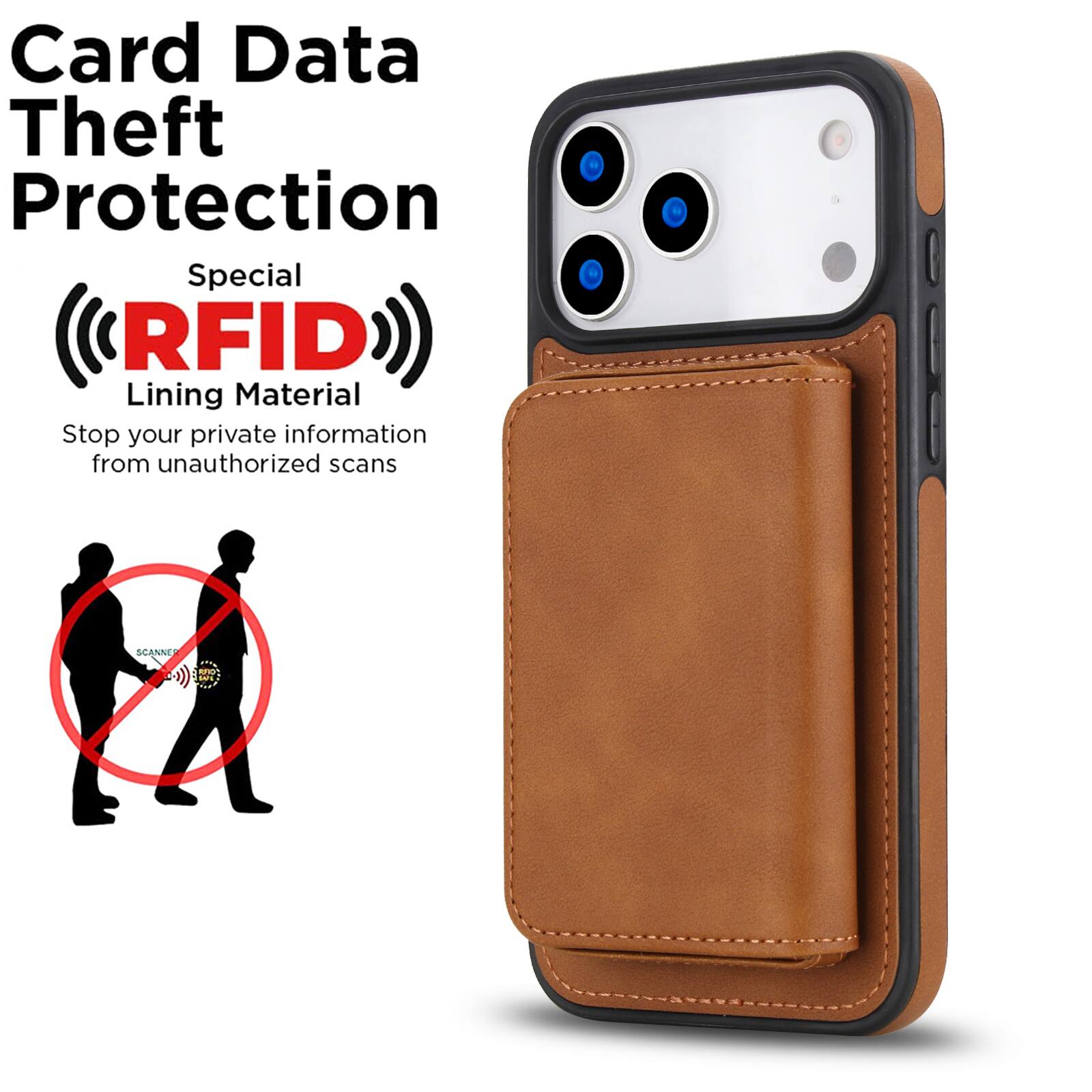 Card Data Theft Protection  
Special RFID Lining Material  
Stop your private information from unauthorized scans