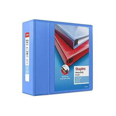 Staples Heavy Duty Binder
5" x 7"
Staples Big Easy Binder
Great for heavy use
Durable, reinforced spine
Heavy-duty rings
Easy to open and close