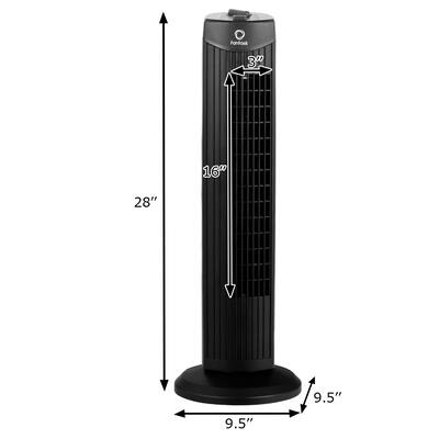 Costway Fantask 35W 28''Oscillating Tower Fan 3 Wind Speed