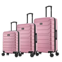 InUSA - Trend lightweight hardside spinner 3 Piece Luggage Set 20"/24"/28" - Rose Gold