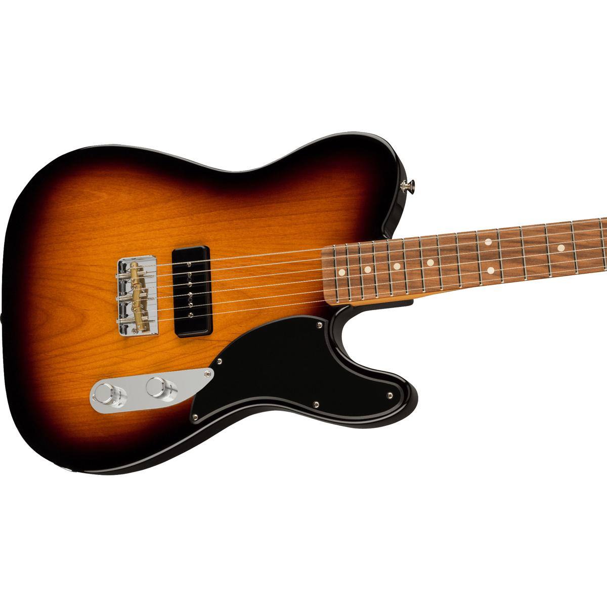 Alt View 4. Fender - Fender Noventa Telecaster Electric Guitar, Pau Ferro Fingerboard, 2-Color Sunburst.