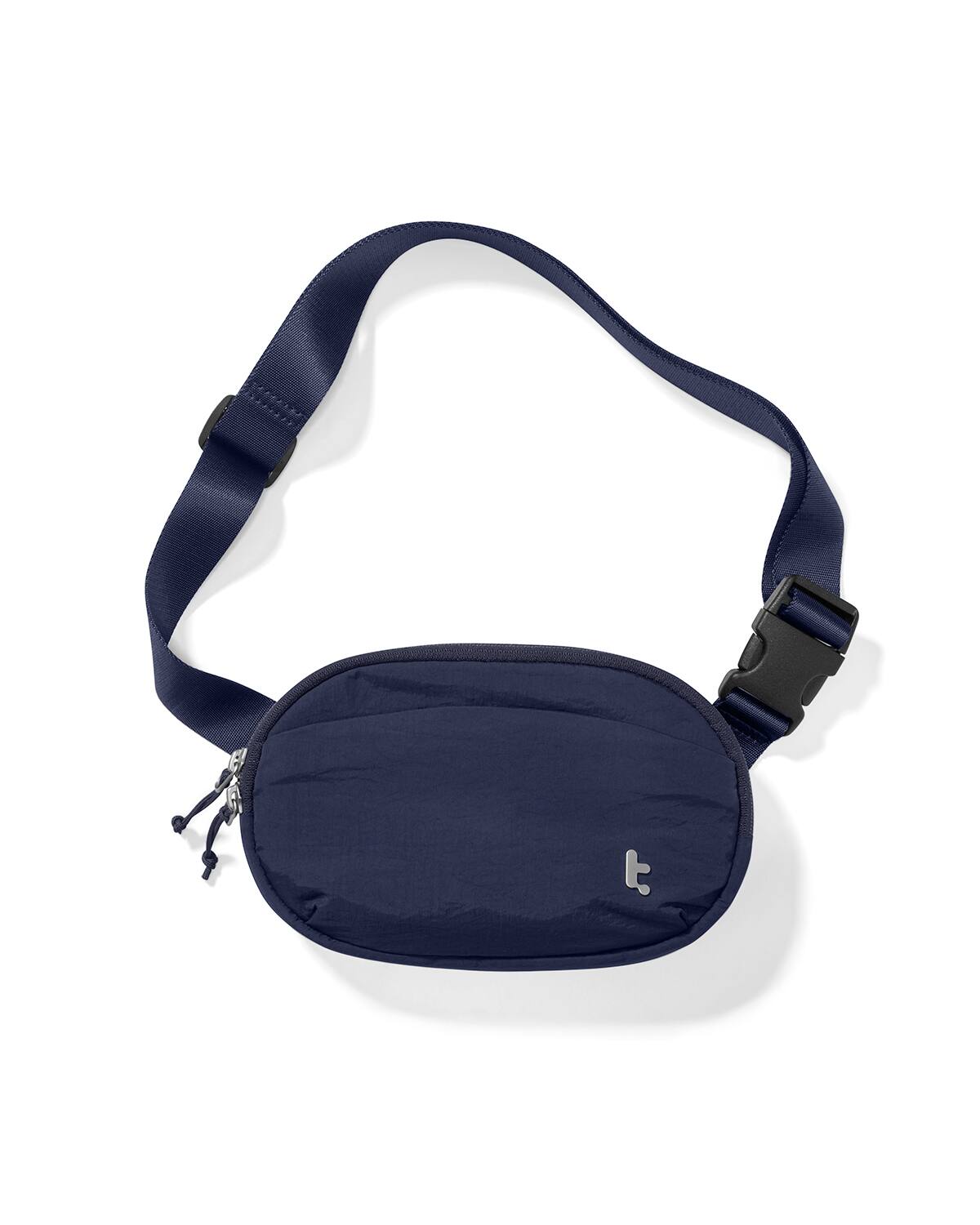 Angle. tomtoc - SlingBean-T32 1.5L Sling Bag with RFID Blocking, Belt Bag Fanny Pack Waist Bag Crossbody Bag for Travel, Everyday - Navy Blue.