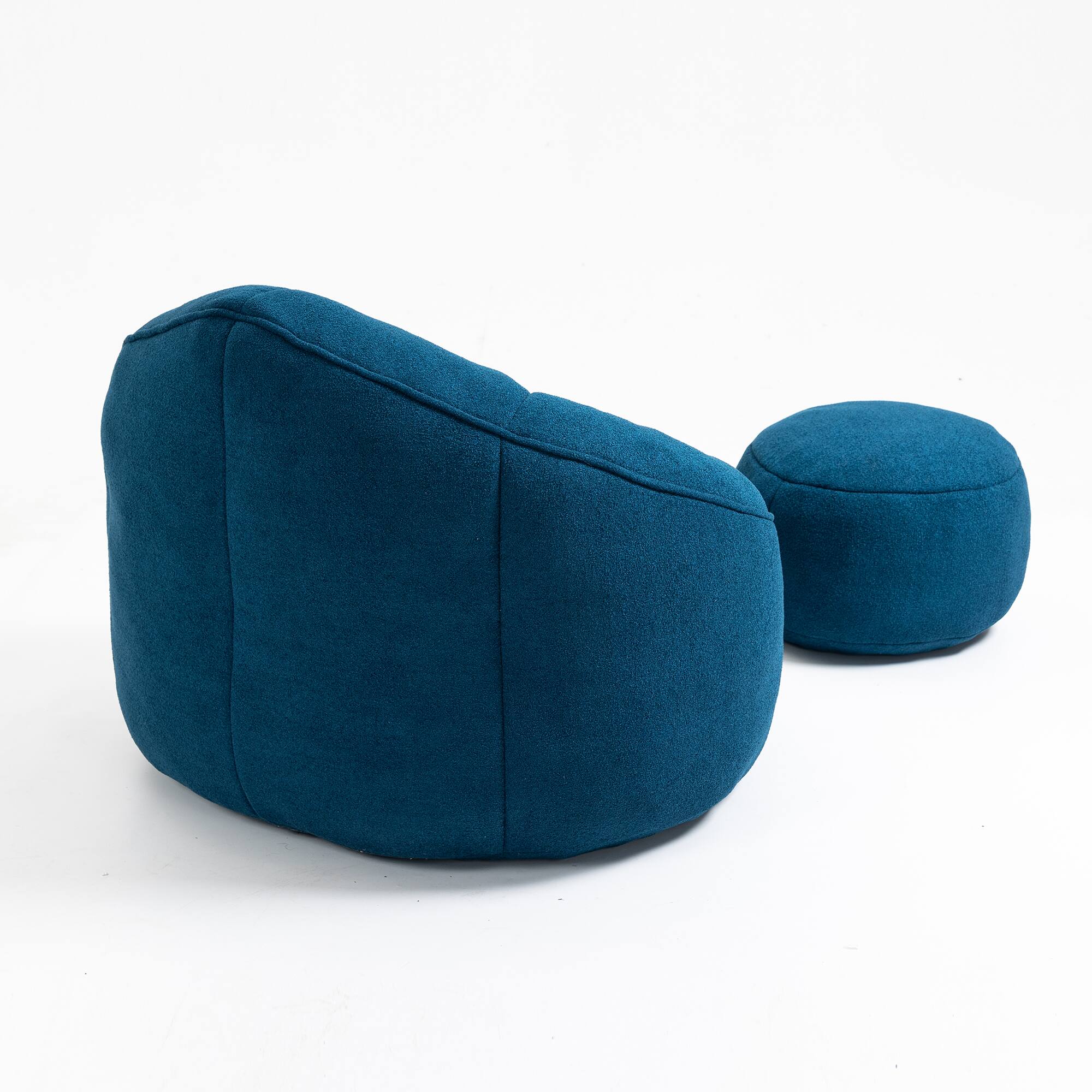 Alt View 8. GOODSILO - Premium Microfiber Bean Bag Sofa Chair with Detachable Footrest for Ultimate Comfort and Relaxation - Blue.