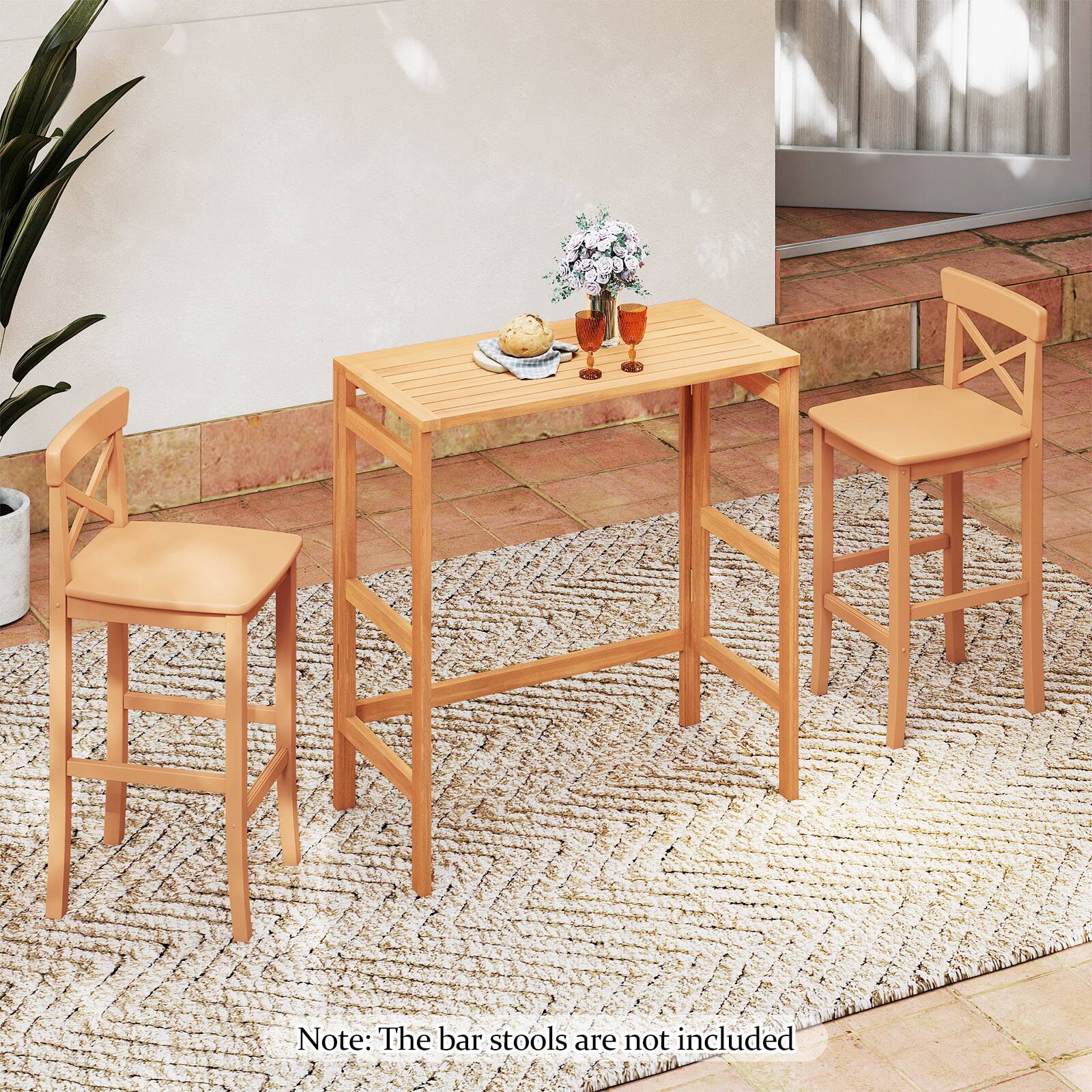 Note: The bar stools are not included