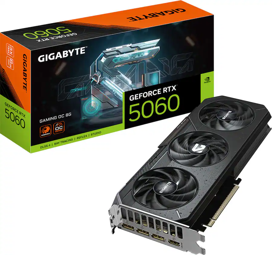 GIGABYTE GeForce RTX 5060 GAMING OC 8G Graphics Card, 8GB 128 bit GIGABYTE GeForce RTX 5060 GAMING OC 8G Graphics Card, 8GB 128 bit