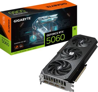 GIGABYTE GeForce RTX 5060 GAMING OC 8G Graphics Card, 8GB GIGABYTE GeForce RTX 5060 GAMING OC 8G Graphics Card, 8GB