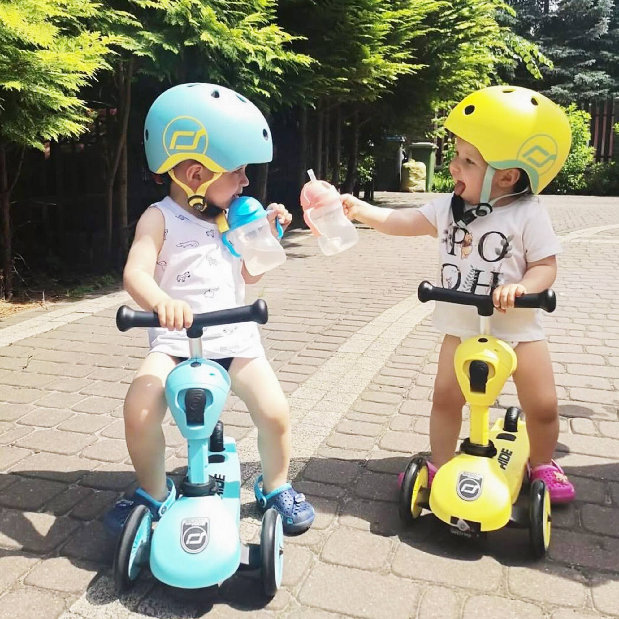 Alt View 3. Scoot & Ride - Scoot & Ride Toddler Kids Bike and Scooter Helmet with LED Light, XXS, Lemon - Lemon.