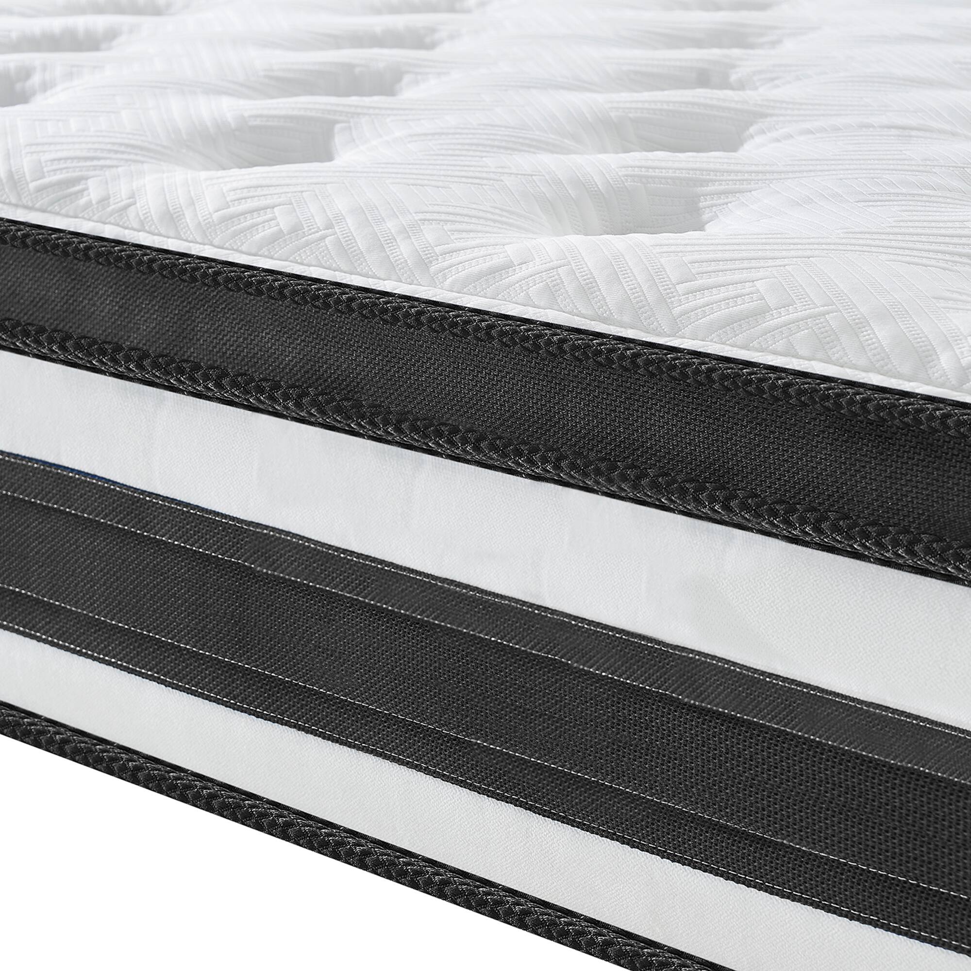 Alt View 7. GOODSILO - 12 Inch Premium Hybrid Mattress with Memory Foam & Pocket Spring, Twin XL, Cool Sleep & Motion Isolation - White+Black.