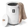 Costway - 20L Towel & Blanket Warmer with 4 Timers&LCD Display.3 Heat Levels,Auto Shut-Off - White