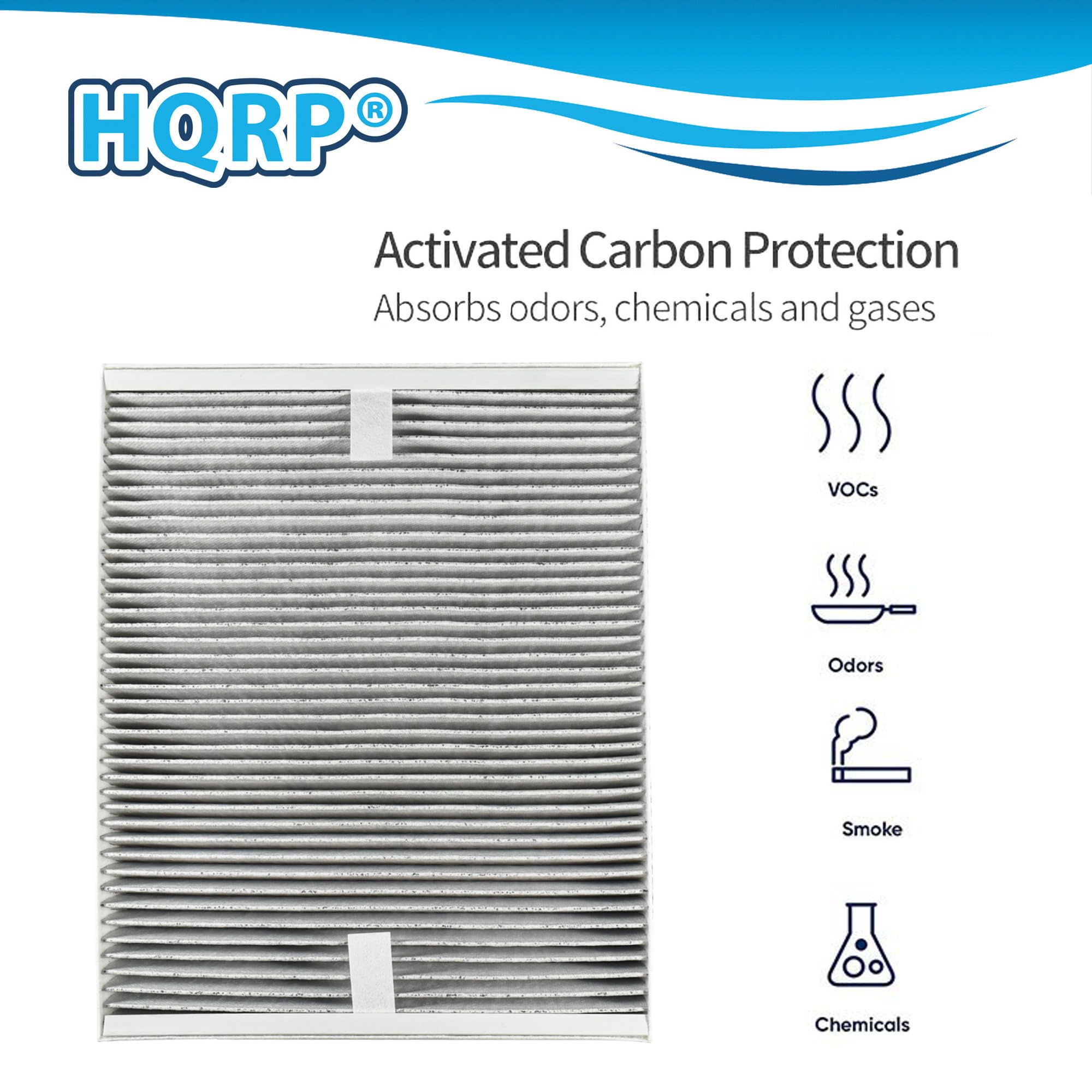 HQRPO Activated Carbon Protection Absorbs odors, chemicals and gases VOCs Odors Smoke Chemicals
