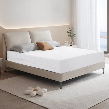 Front. Brick Attic - 10"Mattress in a Box, Cooling Gel Memory Foam Mattress Medium Firm for Comfort Sleep and Pressure Relief - White.